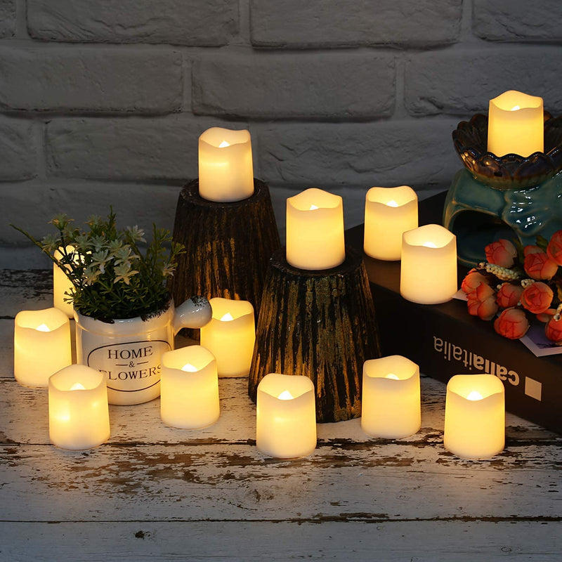 Kit Velas de LED Decorativas – 24 Peças com Controle Remoto | Sem Fio e Seguras