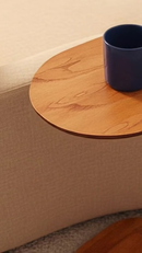 Mesa Lateral Belgrado Apoio Sala Sofá Orgânica Multiuso Madeira Monopé Premium