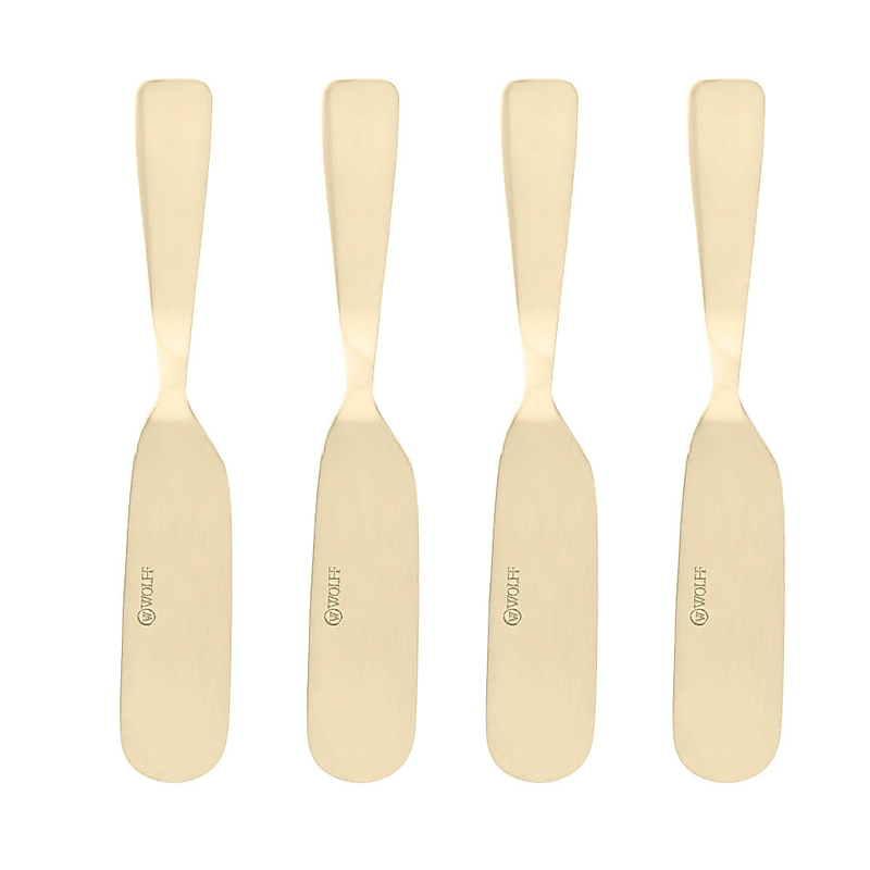 Kit Espátulas Gourmet Wolff (4 Peças) Dourada
