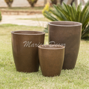 Kit 3 Vasos Coluna Lisa Polietileno P+M+G – Decoração Luxo