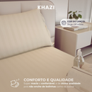 Jogo de Lençol Padronado 500 Fios Cama Solteiro Casal Queen King Micro Percal Penteado