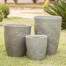 Kit 3 Vasos Coluna Lisa Polietileno P+M+G – Decoração Luxo