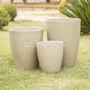 Kit 3 Vasos Coluna Lisa Polietileno P+M+G – Decoração Luxo