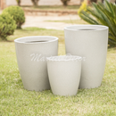 Kit 3 Vasos Coluna Lisa Polietileno P+M+G – Decoração Luxo