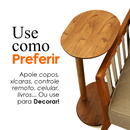 Mesa Lateral Belgrado Apoio Sala Sofá Orgânica Multiuso Madeira Monopé Premium