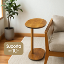 Mesa Lateral Belgrado Apoio Sala Sofá Orgânica Multiuso Madeira Monopé Premium