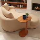 Mesa Lateral Belgrado Apoio Sala Sofá Orgânica Multiuso Madeira Monopé Premium
