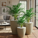 Kit 3 Vasos Coluna Lisa Polietileno P+M+G – Decoração Luxo