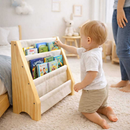 Estante Infantil Montessoriano Mini Rack Porta Livros Montessori Livreiro Organizador Madeira (ref: S02)