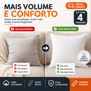 Kit 4 Enchimento Refil Almofada 45x45 Fibra Siliconada Cheia Macia Decorativa