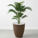 Vaso de plantas 39x33cm em Polietileno Reciclável Coluna Redonda Cone Grafiato Escovado M Moderno