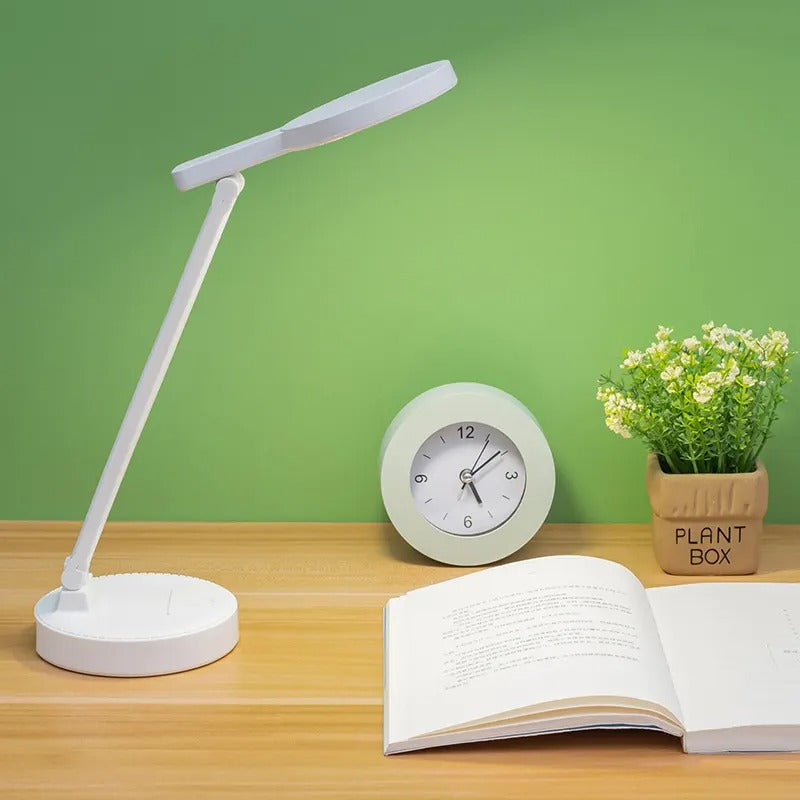 Luminária de Mesa LED Recarregável – Proteção Ocular | 3 Temperaturas | Touch