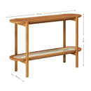 Aparador de Sala de Estar com 2 Prateleiras Madeira Maciça 135cm Cinamomo Lotus Marrom Madeira/Cinamomo